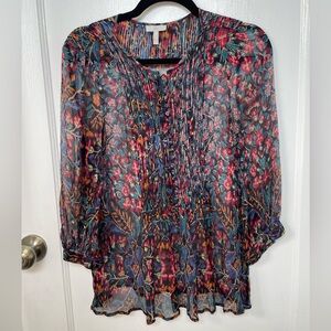 Joie Floral Sheer Women's Silk Top Small